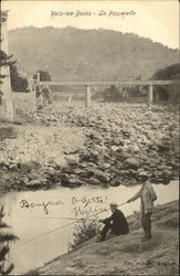 Vals-Les-Bains - La Passerelle France Fishing Postcard Postcard
