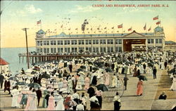 Casino And Boardwalk Asbury Park, NJ Postcard Postcard