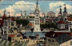 General View Of Luna Park Postcard