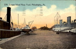 League Island Navy Yard Postcard