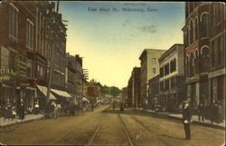 East Main Street Waterbury, CT Postcard Postcard