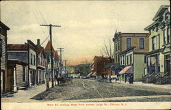 Main St. Looking West, Corner Leigh St Clinton, NJ Postcard Postcard
