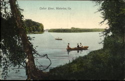 Cedar River Waterloo, IA Postcard Postcard