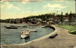Boat Houses, Fairmount Park Postcard