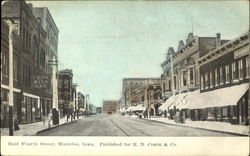 East Fourth Street Waterloo, IA Postcard Postcard