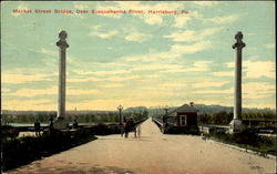 Market Street Bridge Over Susquehanna River Postcard