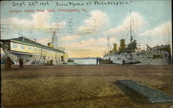 League Island Navy Yard Postcard