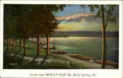 Scene Near Holly Gap Mt. Holly Springs Postcard