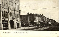 Main Street Looking North Cedar Falls, IA Postcard Postcard