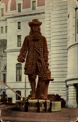 William Penn Statue Postcard