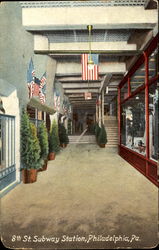 8Th St. Subway Station Postcard