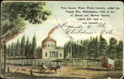 Penn Square Water Works Postcard