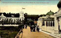 Entrance To Cyclorama And Hotel From Ferry Walk Ste. Anne De Beaupre, PQ Canada Quebec Postcard Postcard
