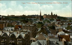 Upper Town Showing Parliament Buildings From Chateau Quebec Canada Postcard Postcard