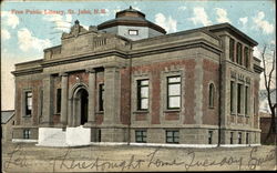 Free Public Library Postcard