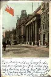 Post Office And Bank Of Montreal Quebec Canada Postcard Postcard