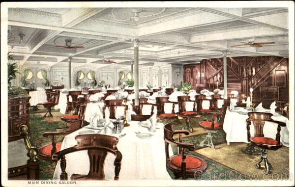 Main Dining Saloon S.S. Zacapa Interiors
