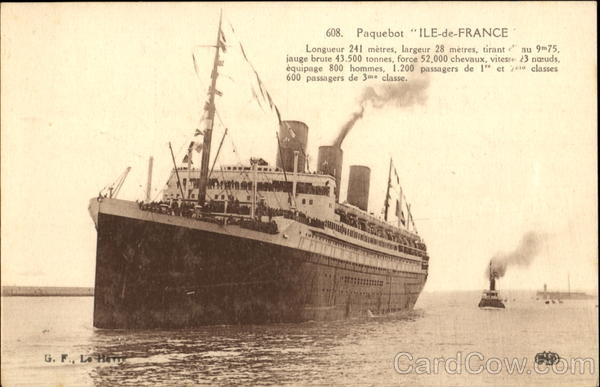 Paquebot Ile-De-France Boats, Ships