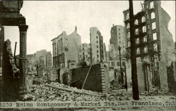 Ruins Montgomery & Market Sts San Francisco California