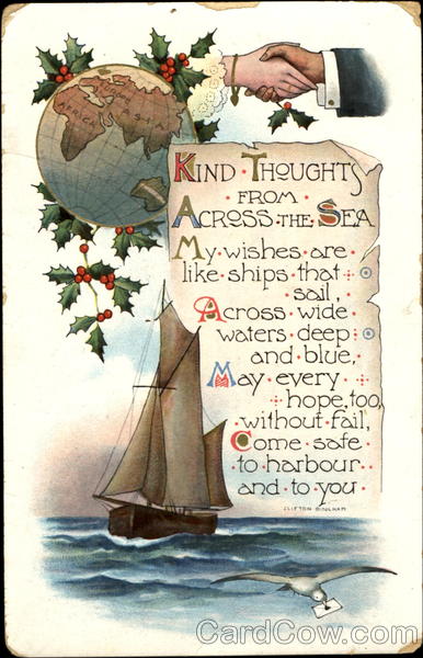 Kind Thoughts From Across The Sea Boats, Ships