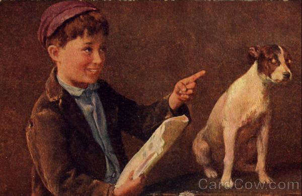 Boy with Dog Dogs