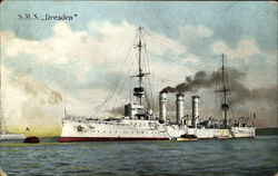 S. M. S. Dresden Boats, Ships Postcard Postcard