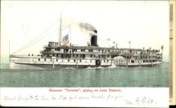 Steamer Toronto Boats, Ships Postcard Postcard