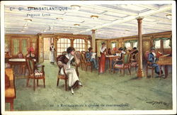 Cie Gle Transatlantique French Line Interiors Postcard Postcard
