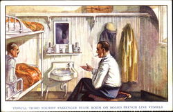 Typical Third Tourist Passenger State Room On Board French Line Vessels Typical Third Tourist Passenger State Room On Board French Line Vessels