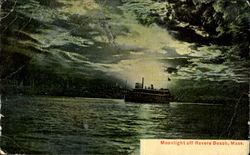 Moonlight Of Revere Beach Massachusetts Boats, Ships Postcard Postcard