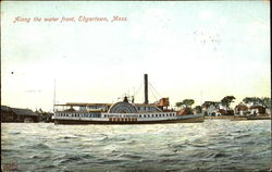 Along The Water Front Edgartown, MA Boats, Ships Postcard Postcard