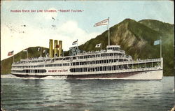 Hudson River Day Line Steamer Robert Fulton Postcard