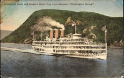 Anthony's Nose And Hudson River Day Line Steamer Washington Irving Postcard
