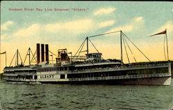 Hudson River Day Line Steamer Albany Boats, Ships Postcard Postcard