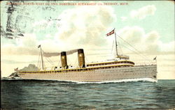 Steamer North West Of The Northern Steamship Co Detroit, MI Boats, Ships Postcard Postcard
