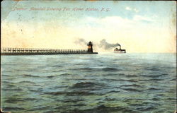 Steamer Arundall Entering Fair Haven Harbor New York Boats, Ships Postcard Postcard