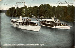 Thousand Islands Steamers Castanet And Captain Visger Boats, Ships Postcard Postcard