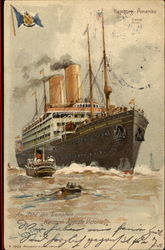 A Bord Des Dampfers Kaiserin Auguste Victoria Postcard