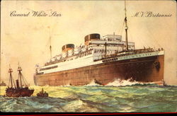 Cunard White Star M. V. Britannic Postcard