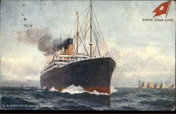 SS Adriatic Passing The Needles Postcard