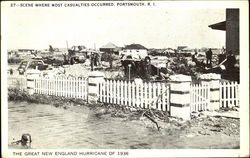 Scene Where Most Casualties Occurred Postcard