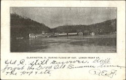 During Flood Of 1907, Lower Front St Postcard