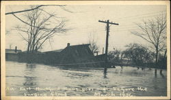 An East Hartford Home Goes Over Before The Surging Flood Connecticut Postcard Postcard