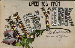 Greetings From New York Postcard