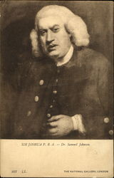 Sir Joshua P. R. A. Dr. Samuel Johnson Postcard