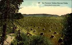 Our Farmers Golden Harvest Fields Farming Postcard Postcard