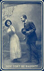 Now Don't Be Naughty Postcard