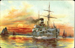 Handsome Banner Pictures Postcard