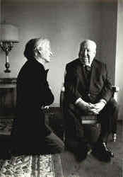 Andy Warhol and Alfred Hitchcock 1974 Postcard