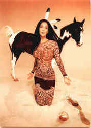Cher and her Pretty Pony Postcard